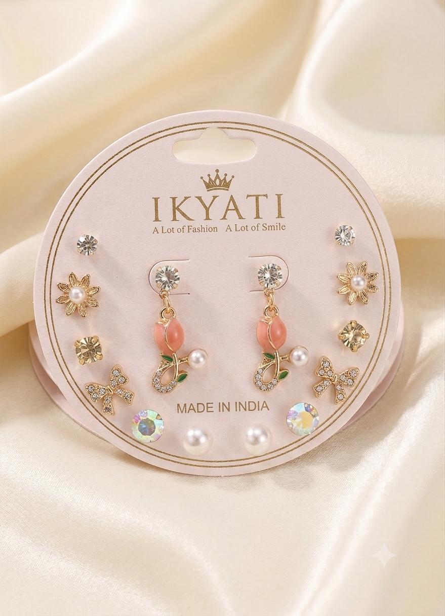 Blossom Pearl Earrings Gift Set (7 Pairs)